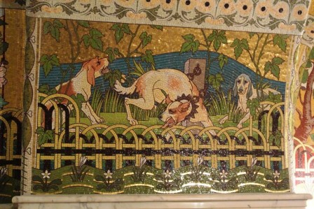 Mosaic in Crypt of Louis Pasteur--Rabid Dog , Paris